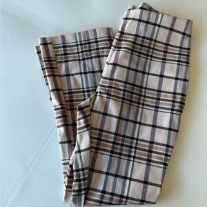 Jules & Leopold Plaid Trousers in Black and Cream